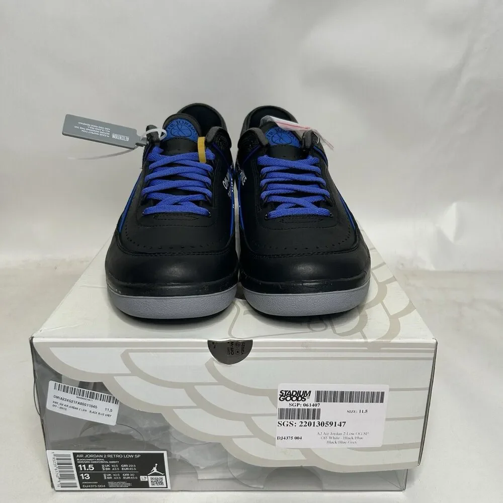 Off-White x Air Jordan 2 Retro SP Low “Black Varsity Royal